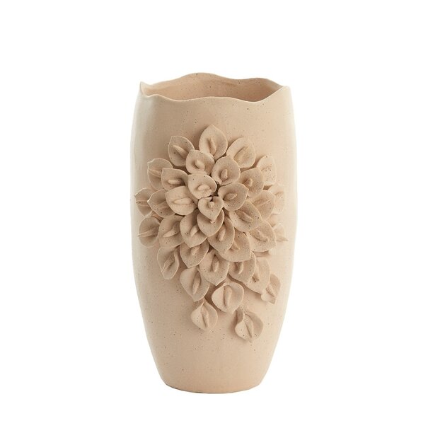 Light en Living Vaas deco 23X19X35 cm AMIATA keramiek  mat crème