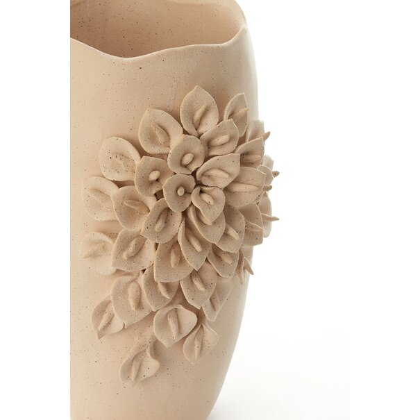Light en Living Vaas deco 23X19X35 cm AMIATA keramiek  mat crème