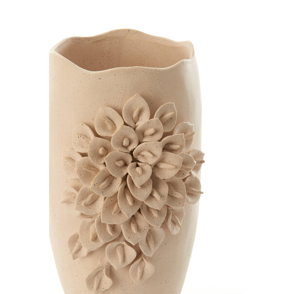 Light en Living Vaas deco 23X19X35 cm AMIATA keramiek  mat crème