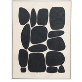 Wandornament 60X3,5X80 cm CALDERA creme+zwart