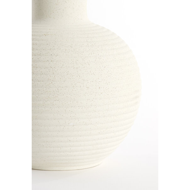 Light en Living Vaas deco Ø34x52 cm ULLOA keramiek  mat crème