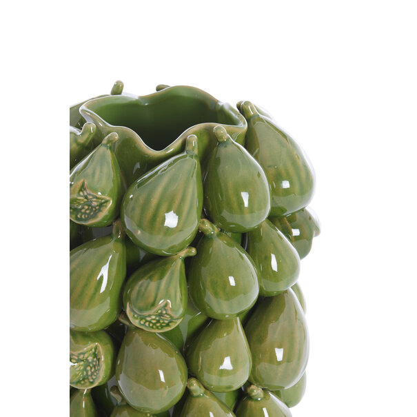 Light en Living Vaas deco 23,5x23x32,5 cm NATALIA keramiek donker groen