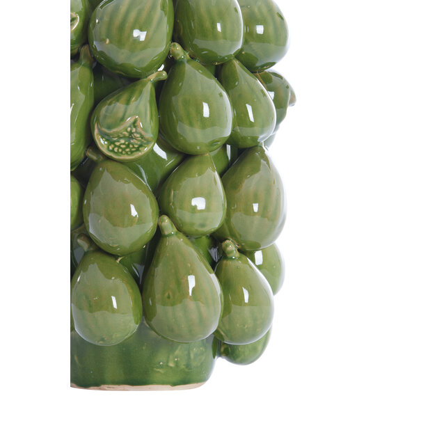 Light en Living Vaas deco 23,5x23x32,5 cm NATALIA keramiek donker groen