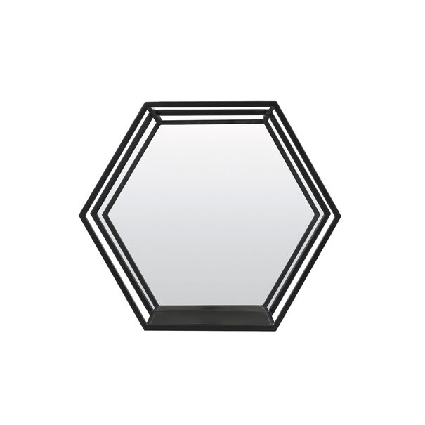 Light en Living Wandrek+spiegel  HUAL mat zwart - 2 maten