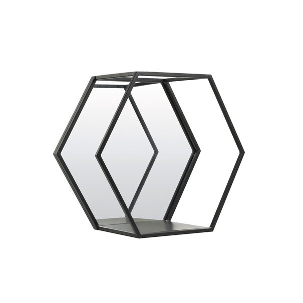 Light en Living Wandrek+spiegel  HUAL mat zwart - 2 maten