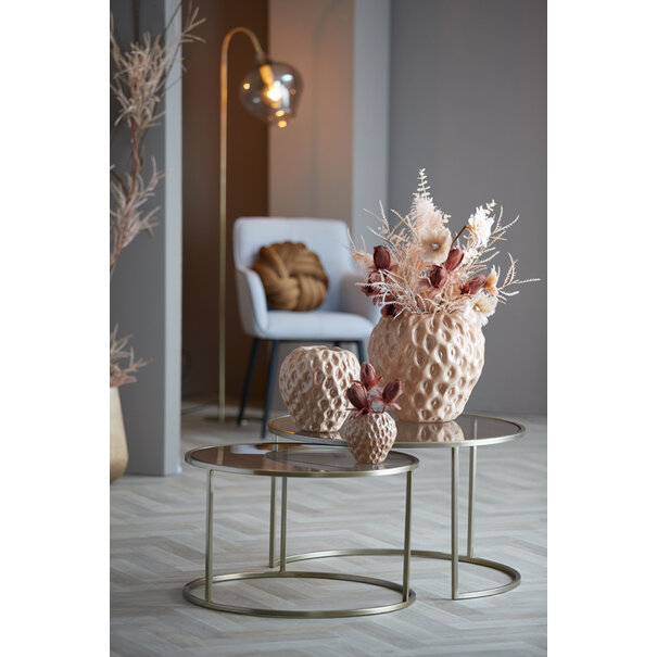 Light en Living Kussen 33x33 cm KNOT velvet karamel