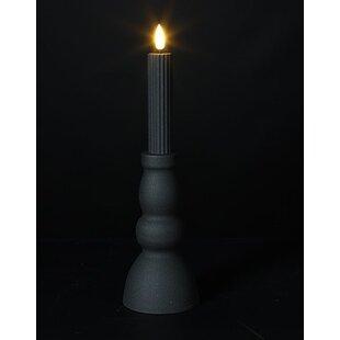 Kandelaar + Kaars LED Tabe L zwart