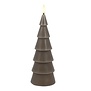 Kerstboomkaars strak LED Lyon L grijs