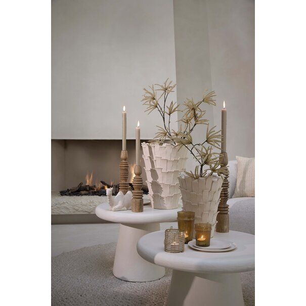 Light en Living Windlicht OSANA bamboe naturel - Ø8x9 cm