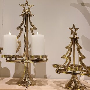 Kandelaar Kerstboom M goud