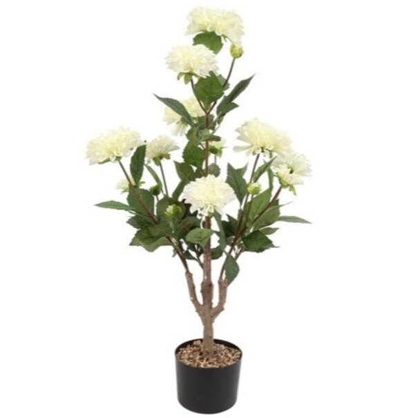 Countryfield Kunstplant Dahlia L wit - 82 cm hoog