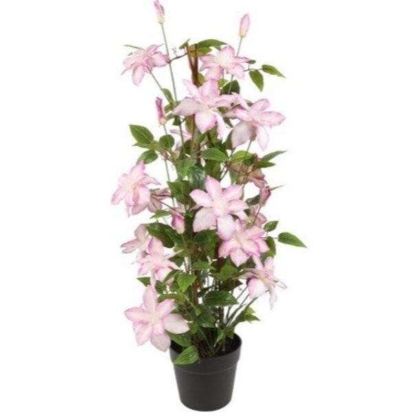 Countryfield Kunstplant Clematis XL roze 94 cm hoog