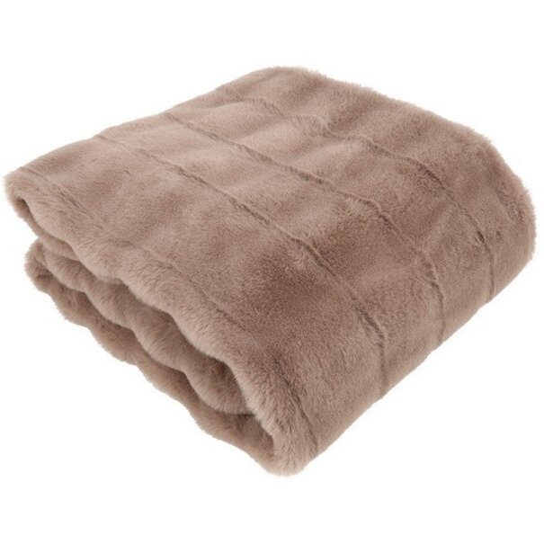 Countryfield Plaid Imitatiebont Cosy Eloise grijs bruin