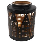 Windlicht Amsterdam L zwart