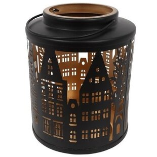 Windlicht Amsterdam L zwart