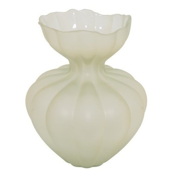 Countryfield Vaas Lenore Rib mat transparant L Creme