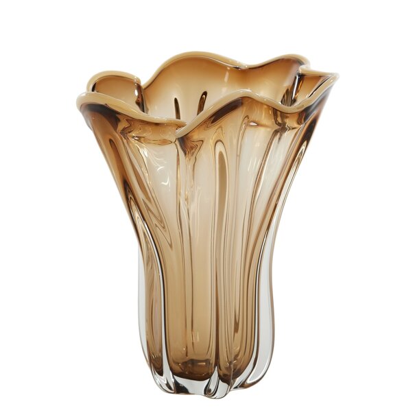 Light en Living Vaas Ø26X32 cm KAZUNO Glas helder bruin+grijs+creme