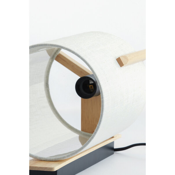 Light en Living Wandlamp  22X18X36 cm Litto naturel+Linnen wit