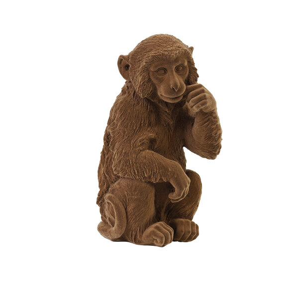 Light en Living Ornament Aap velvet Bruin