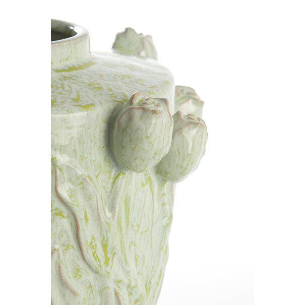 Light en Living Vaas deco Ø32x32 cm JUANA keramiek  mint groen