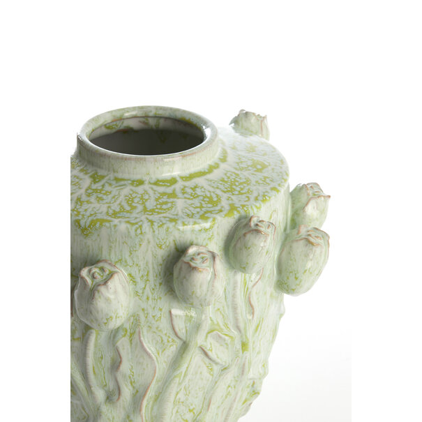 Light en Living Vaas deco Ø32x32 cm JUANA keramiek  mint groen