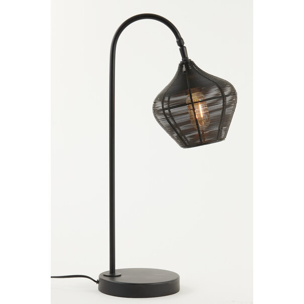 Light en Living Tafellamp 27x20x61 cm ALVARO mat zwart