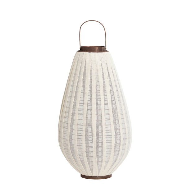 Light en Living Windlicht Ø38X70 cm DAZIO Linen Natural+donkerbruin hout