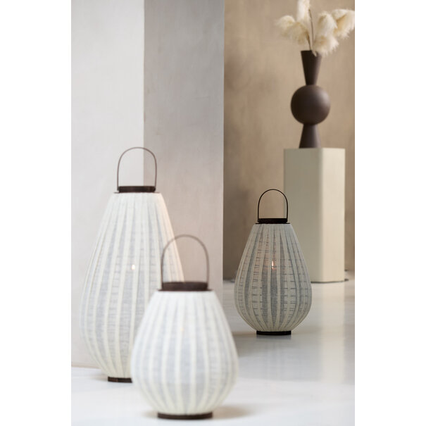 Light en Living Windlicht Ø38X70 cm DAZIO Linen Natural+donkerbruin hout