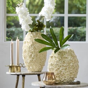Vaas deco Ø26x39,5 cm AGELLO crème