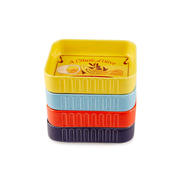Balvi Snackbakjes set Conserverie - 4 kleuren