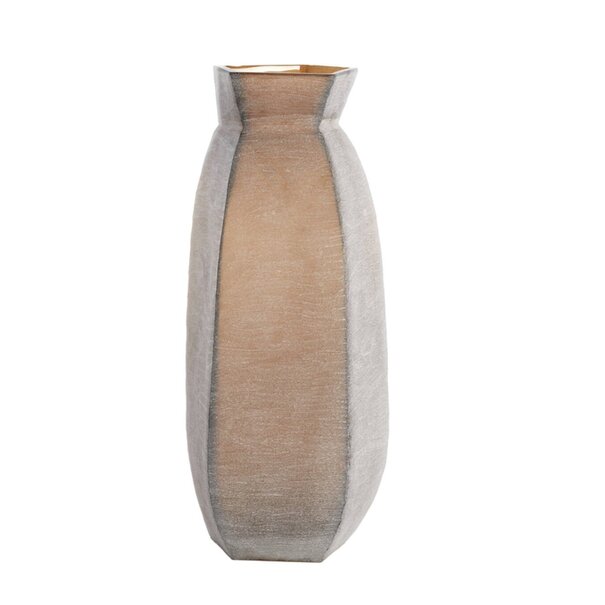 Light en Living Vaas 24,5x22,5x50,5 cm VELIKO glas donker bruin