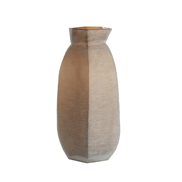 Light en Living Vaas 24,5x22,5x50,5 cm VELIKO glas donker bruin