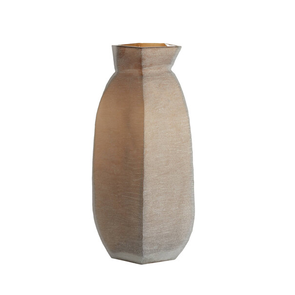 Light & Living Vaas 24,5x22,5x50,5 cm VELIKO glas donker bruin