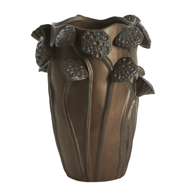 Light en Living Vaas deco 27,5x25,5x35 cm LAVCI keramiek mat donker bruin