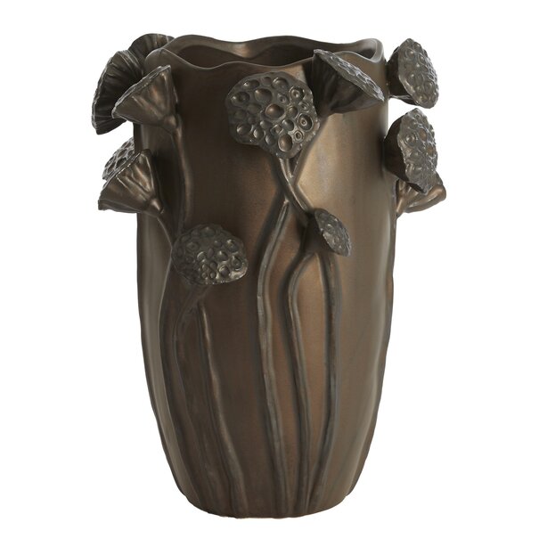 Light en Living Vaas deco 27,5x25,5x35 cm LAVCI keramiek mat donker bruin