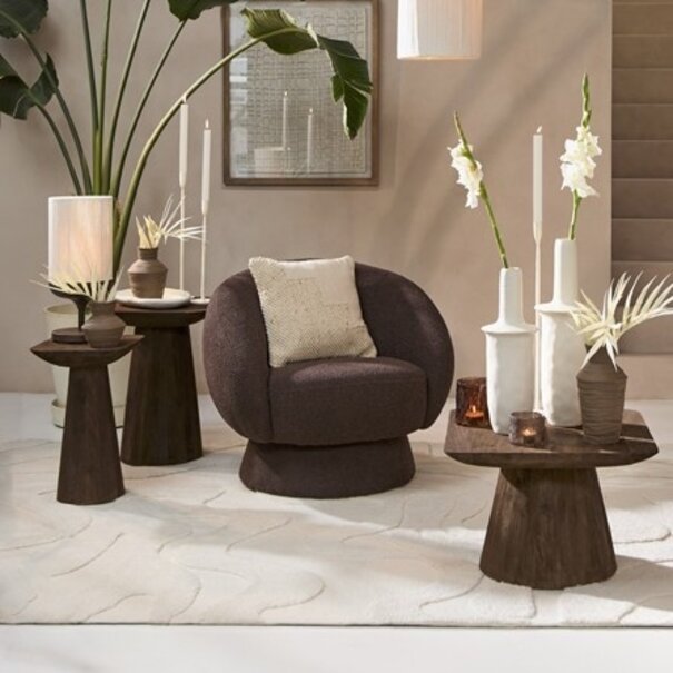 Light en Living Bijzettafel 33x33x53 cm DEGO mat  donker bruin