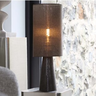 Tafellamp Ø20x58 cm MICKY linnen bruin