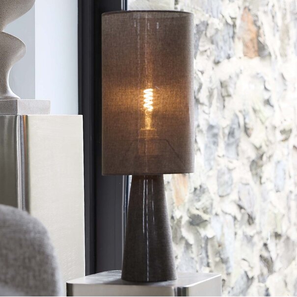 Light en Living Tafellamp Ø20x58 cm MICKY linnen bruin