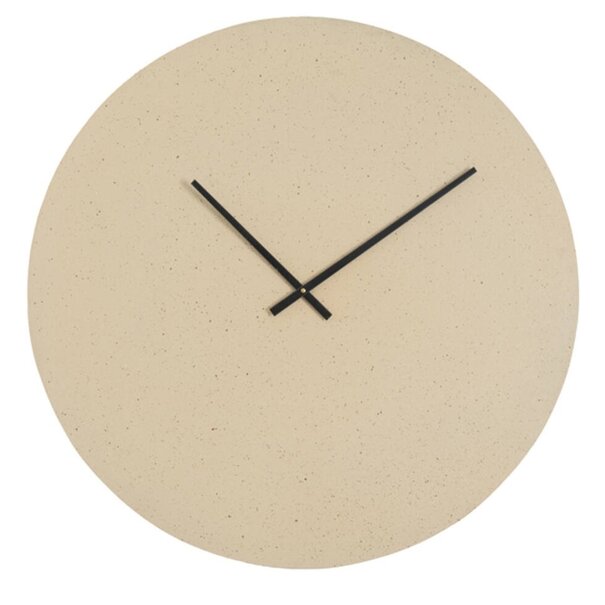 Light en Living Klok Ø74 cm LICOLA mat zand+licht bruin gespikkeld