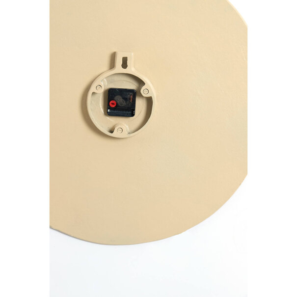 Light en Living Klok Ø74 cm LICOLA mat zand+licht bruin gespikkeld