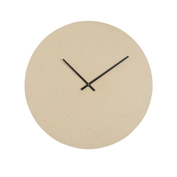 Light en Living Klok Ø74 cm LICOLA mat zand+licht bruin gespikkeld