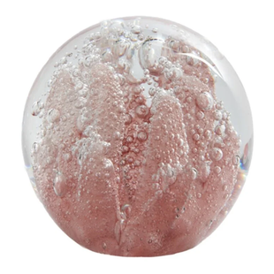 Ornament Ø10x10 cm CORAL glas licht roze