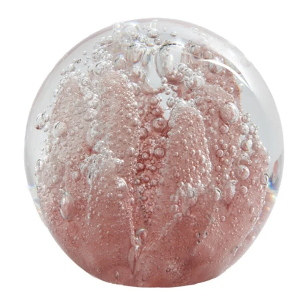 Light en Living Ornament Ø10x10 cm CORAL glas licht roze
