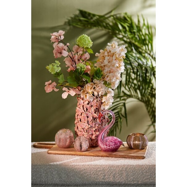 Light en Living Ornament Ø10x10 cm CORAL glas licht roze