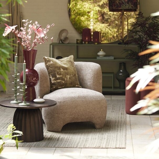 Light en Living Bijzettafel Ø60x38 cm VEGLIA mat donker bruin