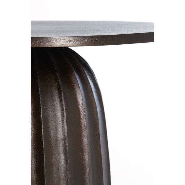 Light en Living Bijzettafel Ø60x38 cm VEGLIA mat donker bruin
