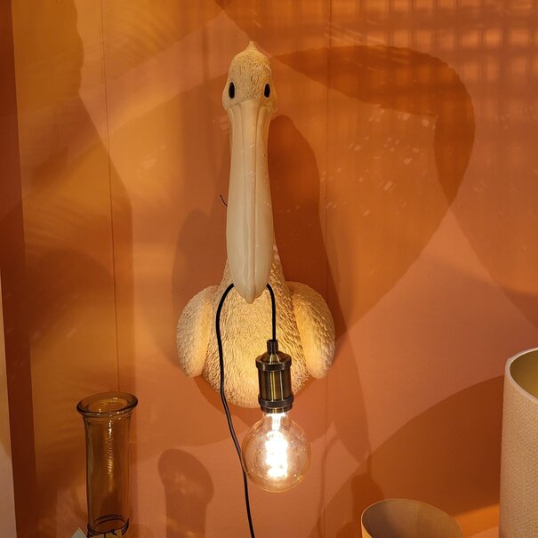 Light en Living Wandlamp 33x28x63 cm PELICAN lichtroze