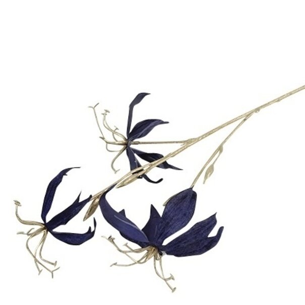 Countryfield Countryfield Kunsttak Gloriosa donkerblauw - Decoratieve bloementak