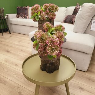 Kunsttak bosje Alium 34 cm zacht roze