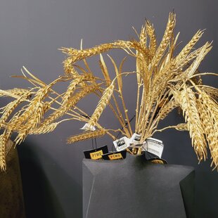 Kunsttak Leaves Plant gold metallic wheat spray